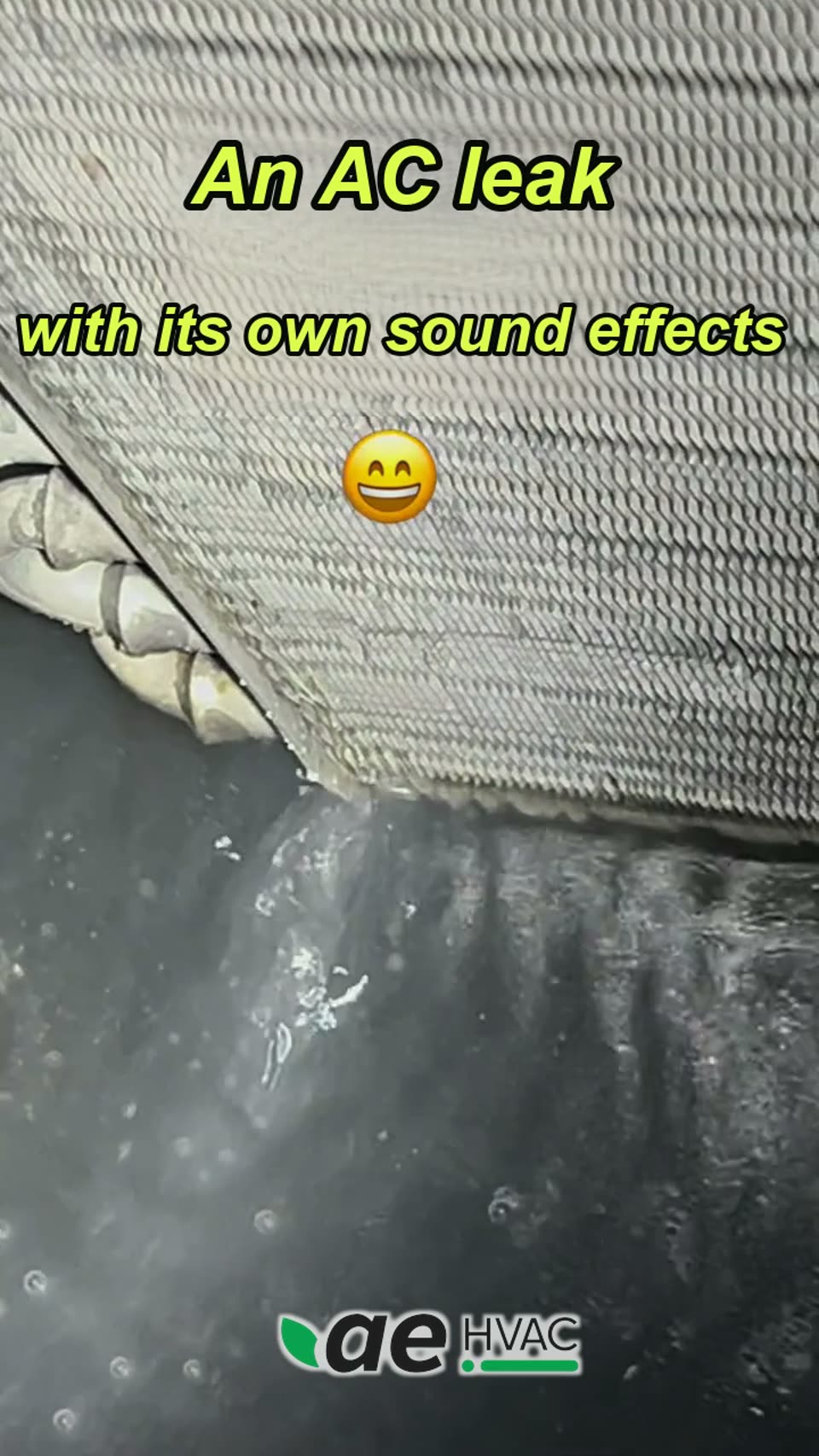 An evaporator leak you can hear