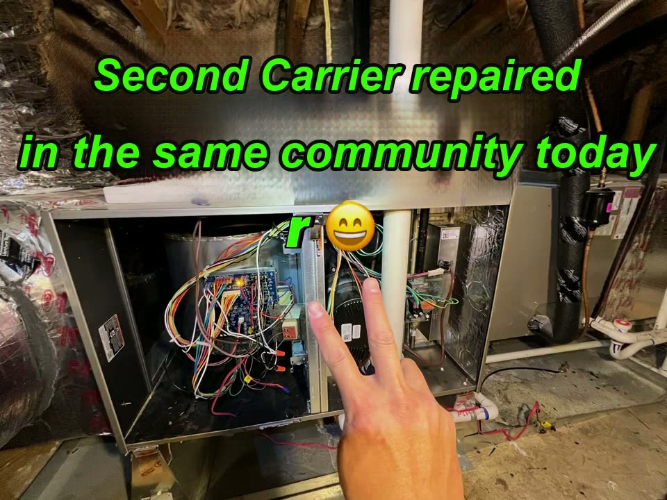 Carrier furnace with a failed control board