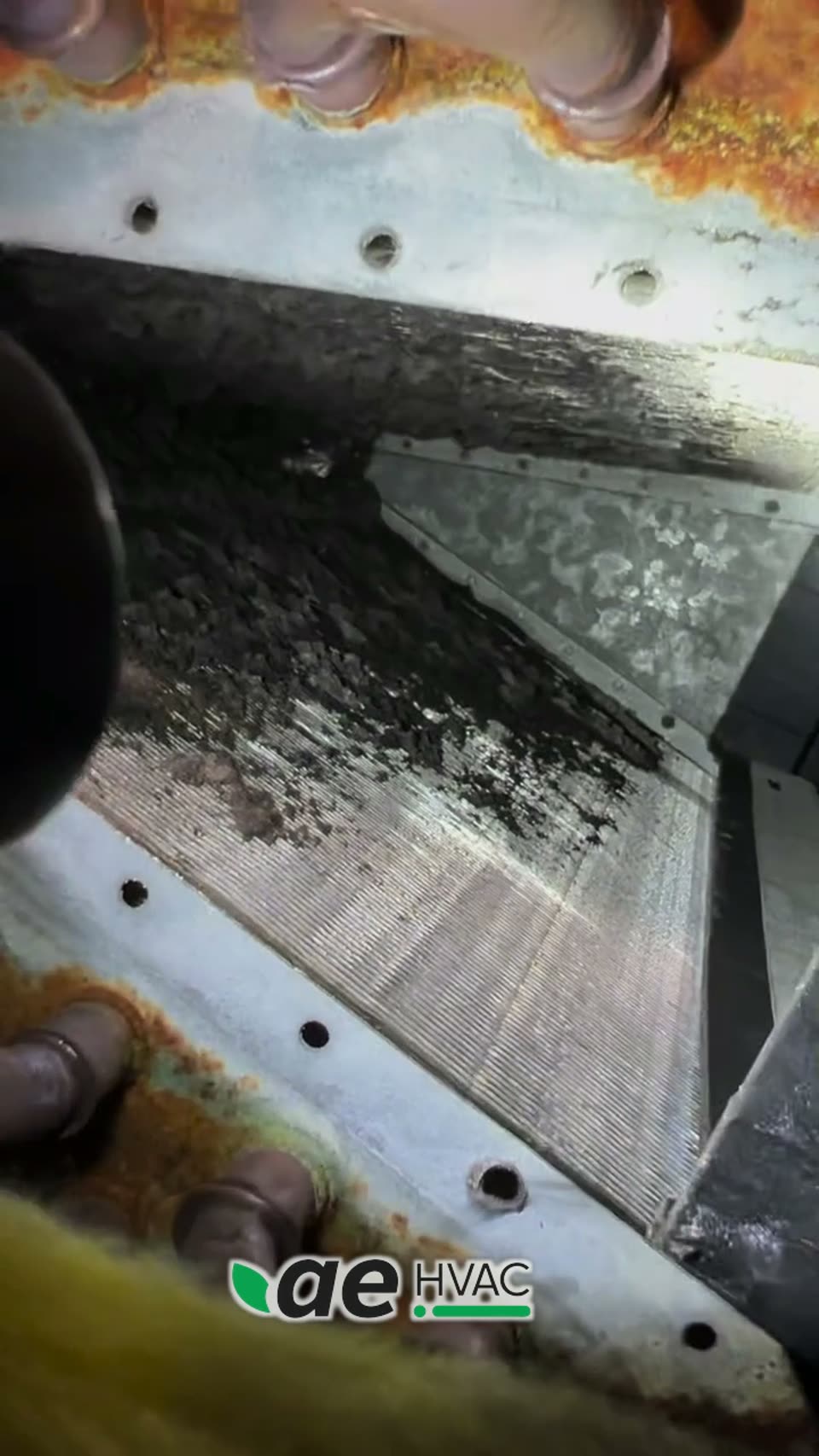 No airflow upstairs: a completely blocked coil