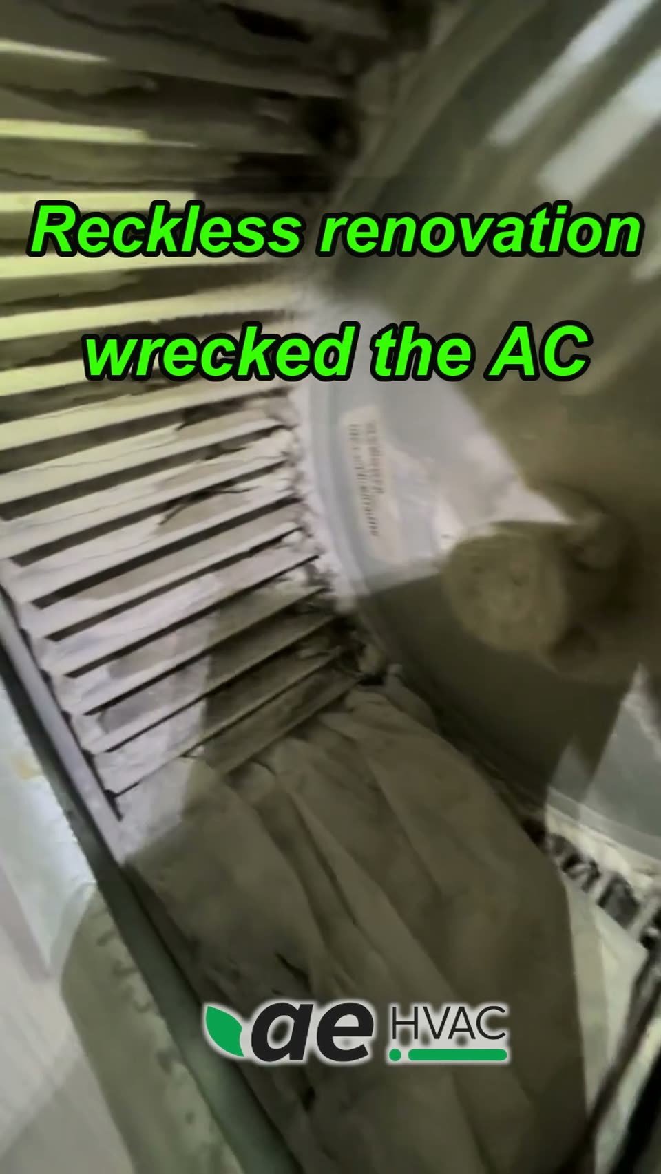 Renovation dust destroyed the blower motor